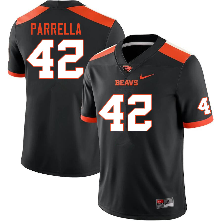 Men #42 Jake Parrella Oregon State Beavers College Football Jerseys Sale-Black - Click Image to Close